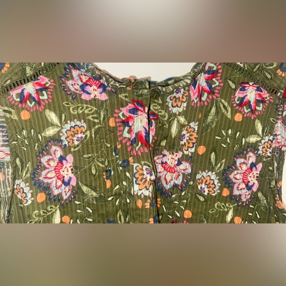 Lane Bryant Ruffle Notch-Neck Textured Tank - Picture 3 of 5